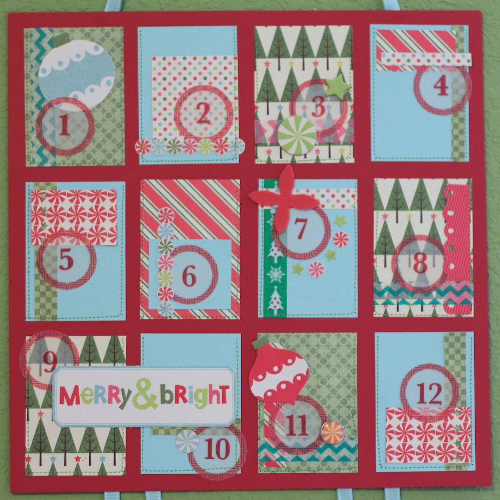 Scrapbook Paper Advent Calendar RaptorMama